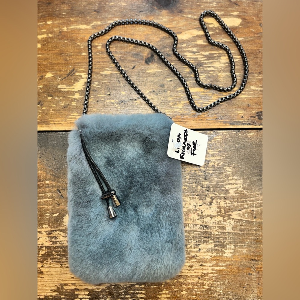 Linda Richards Rabbit Fur Bag Chain Strap